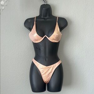 Stylish Peach Bikini Set